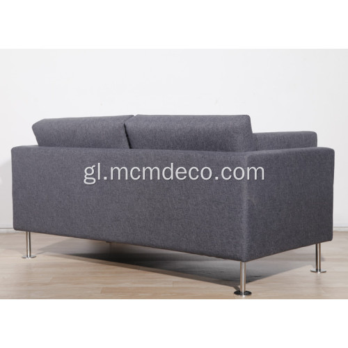 Sofá dobre moderno de tecido de estilo minimalista